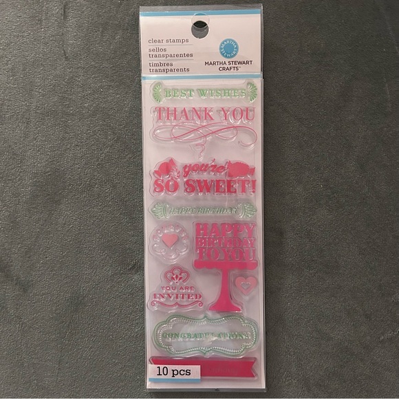 Martha Stewart Crafts 10 pcs clear stamps - ALL OCCASIONS - Picture 2 of 3